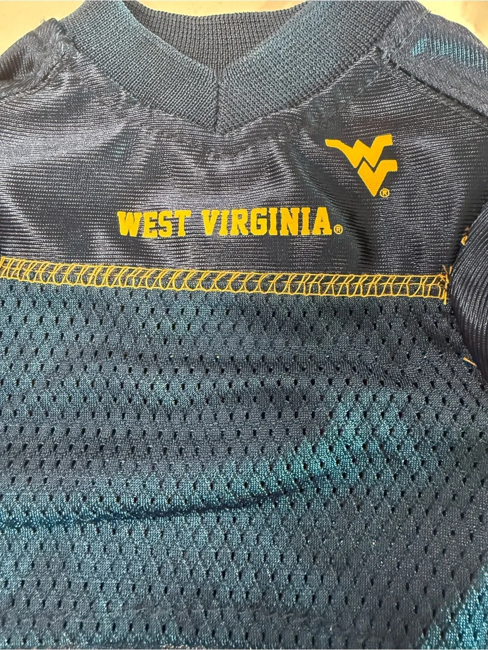 Pets First Dog Puppy West Virginia University Mountaineers WVU Jersey Sz Sm